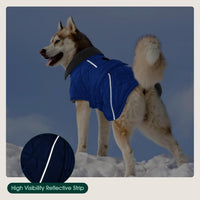 Kuoser Large Dog Coat, Fleece Lined Dog Winter Jacket with Harness Hole, L – Essentials for Dogs - Xxx-large (Chest: 35.43" - 43.3") / Royal Blue - image 3