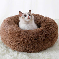 Cat Bed for Indoor Cats, Mini Plush Self Warming Kitten Bed - Large 28'' / Coffee - image 2