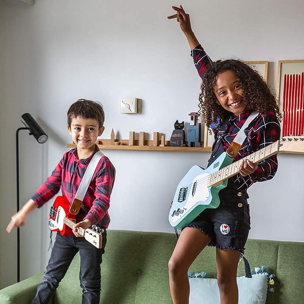 Loog Mini red 3-string electric guitar for kids with built-in amp - view 12