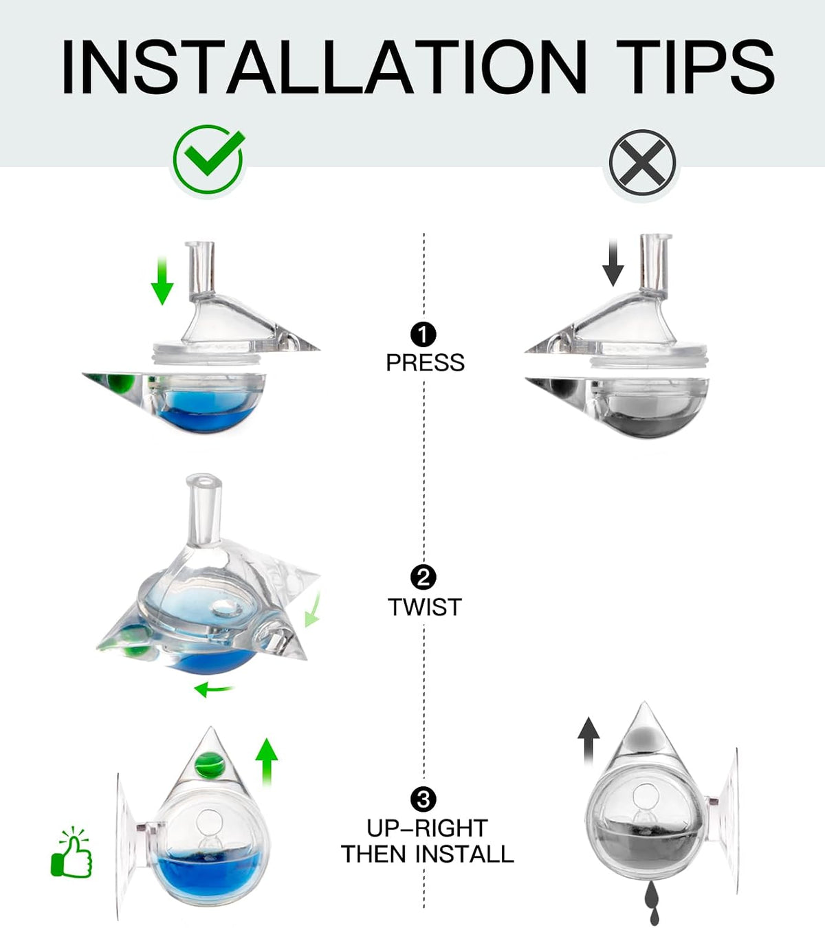 Aquarium CO2 Drop Checker CO2 Indicator – Essentials for Fish - Drop checker (Acrylic Upgraded Version) - image 2
