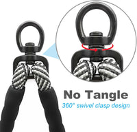 Double Dog Leash Coupler Heavy Duty Extension Rope for Two Large Dog – Essentials for Dogs - Small (1/3"D x 33"L) / Black - image 2