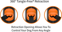 TUG Original Retractable Dog Leash - White/Orange / Tiny - image 3