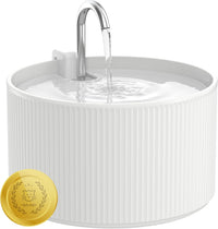 Lawfery Ceramic Cat Water Fountain - White Ceramic Fountain