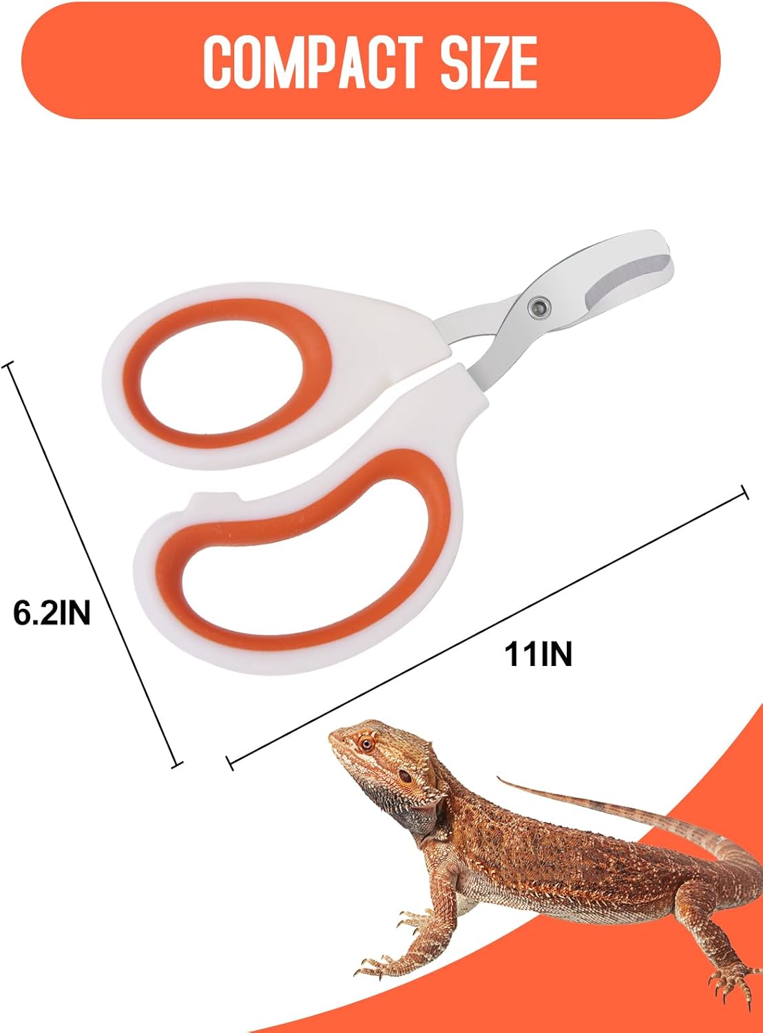 Stainless Steel Bearded Dragon Nail Clippers - Orange - image 4