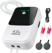 Rechargeable Aerator Portable Fish Bait Bucket Aquarium Air Pump – Essentials for Fish - 8000mAh 2outlets