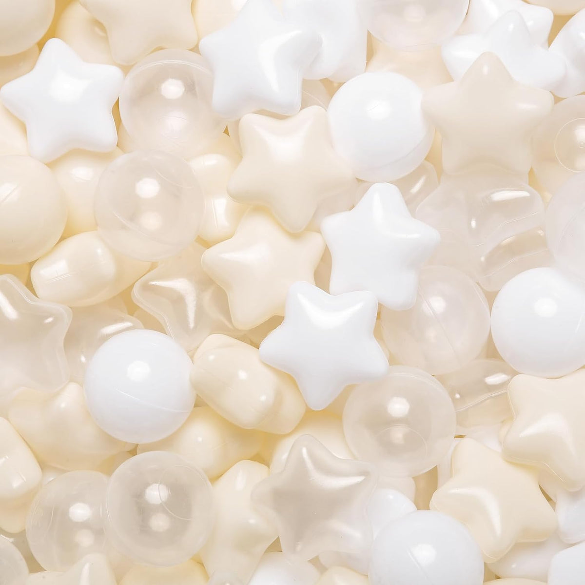 TRENDPLAY Star Ball Pit Balls for Toddlers 50 100 200 Count Star - Beige / 500