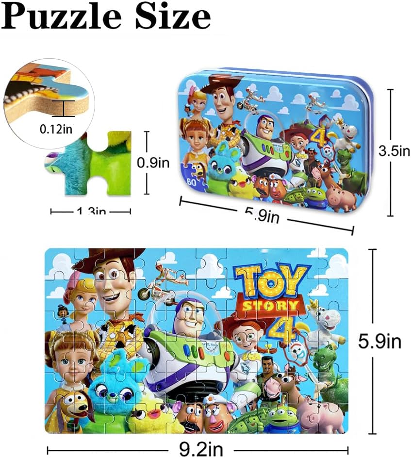 NEILDEN 60 piece jigsaw puzzle for kids ages 4-8 packed in a tin box - view 14