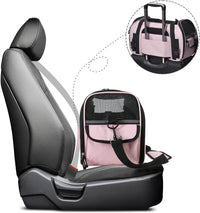 JESPET Soft-Sided Airline-Approved Dog & Cat Carrier Travel Bag – Essentials for Cats - 19.0"L x 10.0"W x 13.0"H / Pink - image 4