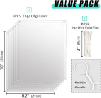 Oncpcare 12 Pack Rabbit Cage Urine Guard 10'' x 8.2'' Pet Plastic - 6pcs - image 2