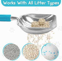 Showvigor Cat Litter Scoop, Metal Cat Scooper - Azure - image 3