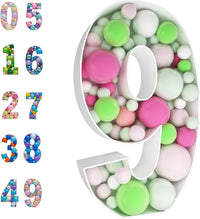 JoyBox Design 3FT DIY Mosaic Balloon Number 1 Frame - Number 9