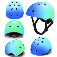 Toddler Kids Bike Helmet Set with Knee Elbow Pads - BlueBlueGreen-1 / Small: 20.1"-21.2"/51-54cm - image 4