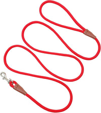 MayPaw Small Rope Dog Leash 6FT 8FT 10FT - 10ft*1/4" / red