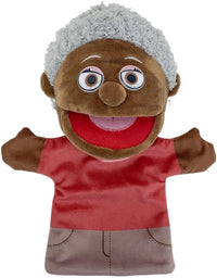 Family Hand Puppets for Kids, Includes Grandpa, Grandma, Dad - Style2 - Grandma
