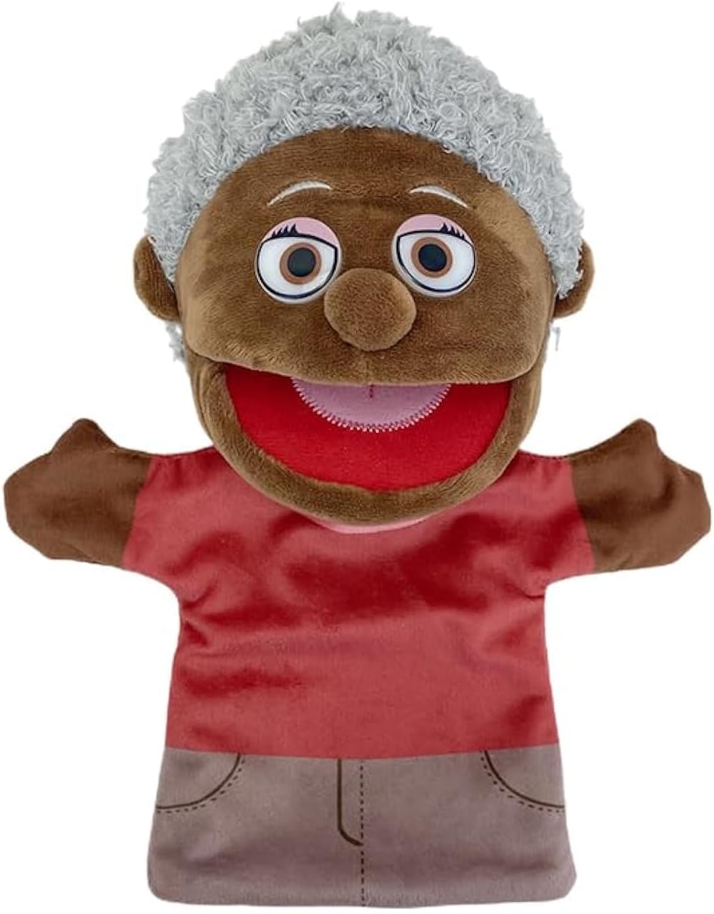 Family Hand Puppets for Kids, Includes Grandpa, Grandma, Dad - Style2 - Grandma