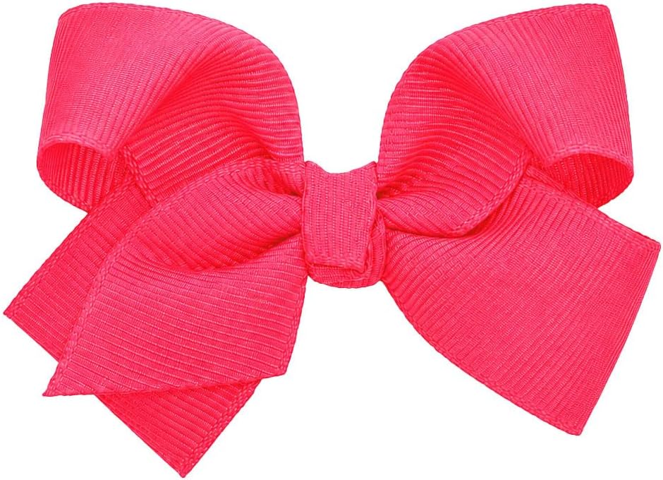 Motique Accessories 4 inch dusty rose grosgrain hair bow for girls on a metal alligator clip - view 3