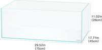 Aquarium 75H 37 Gallon Ultra Clear Glass Rimless Fish Tank – Essentials for Fish - Shallow / 22.1Gal W29.5×D17.7×H11 in(75x45x28cm) - image 2