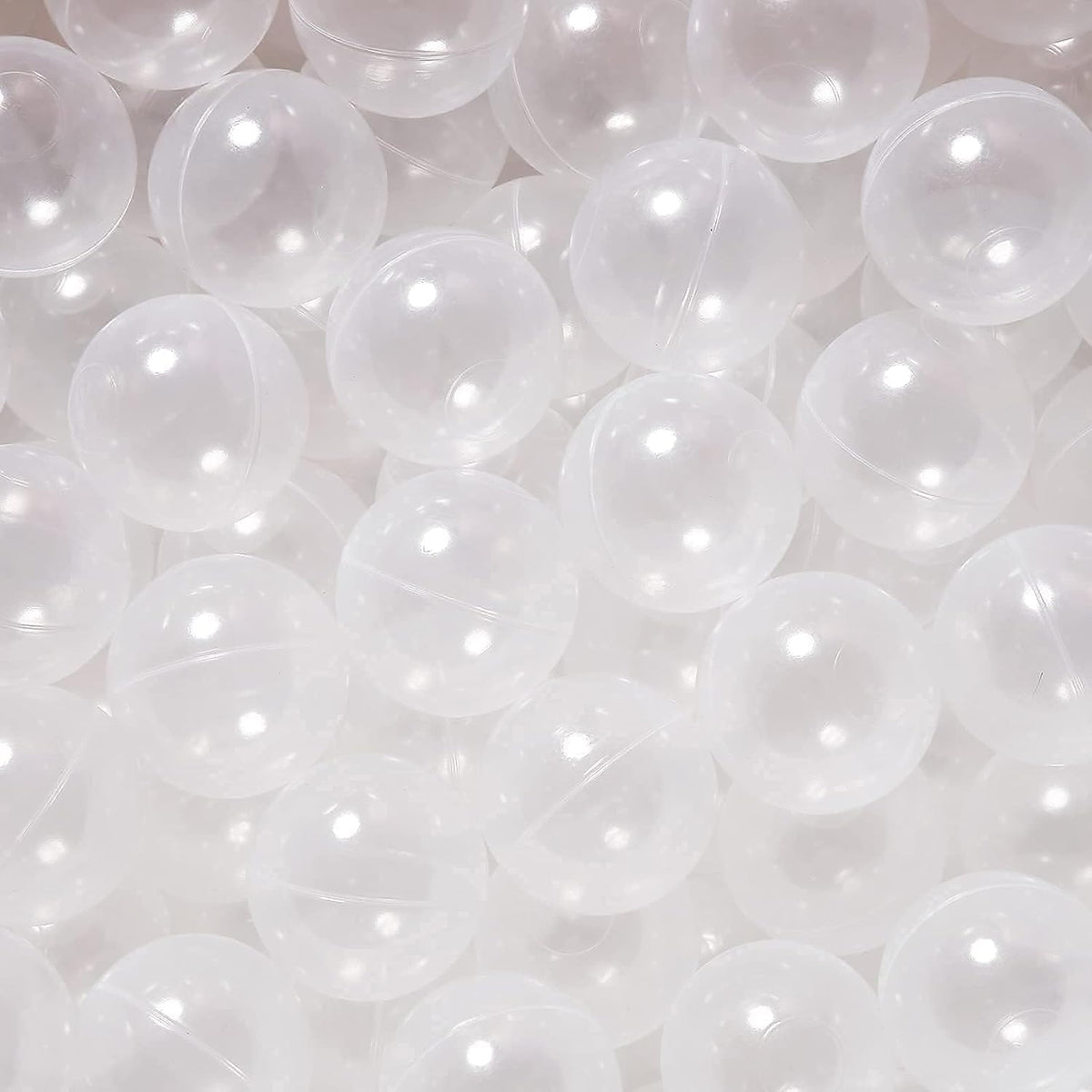 Ball Pit Balls for Kids, Plastic Refill 2.2 Inch Balls - Transparent