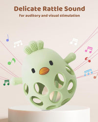ChooKaChoo 2-in-1 Baby Teething Rattle Toy - Green - image 4