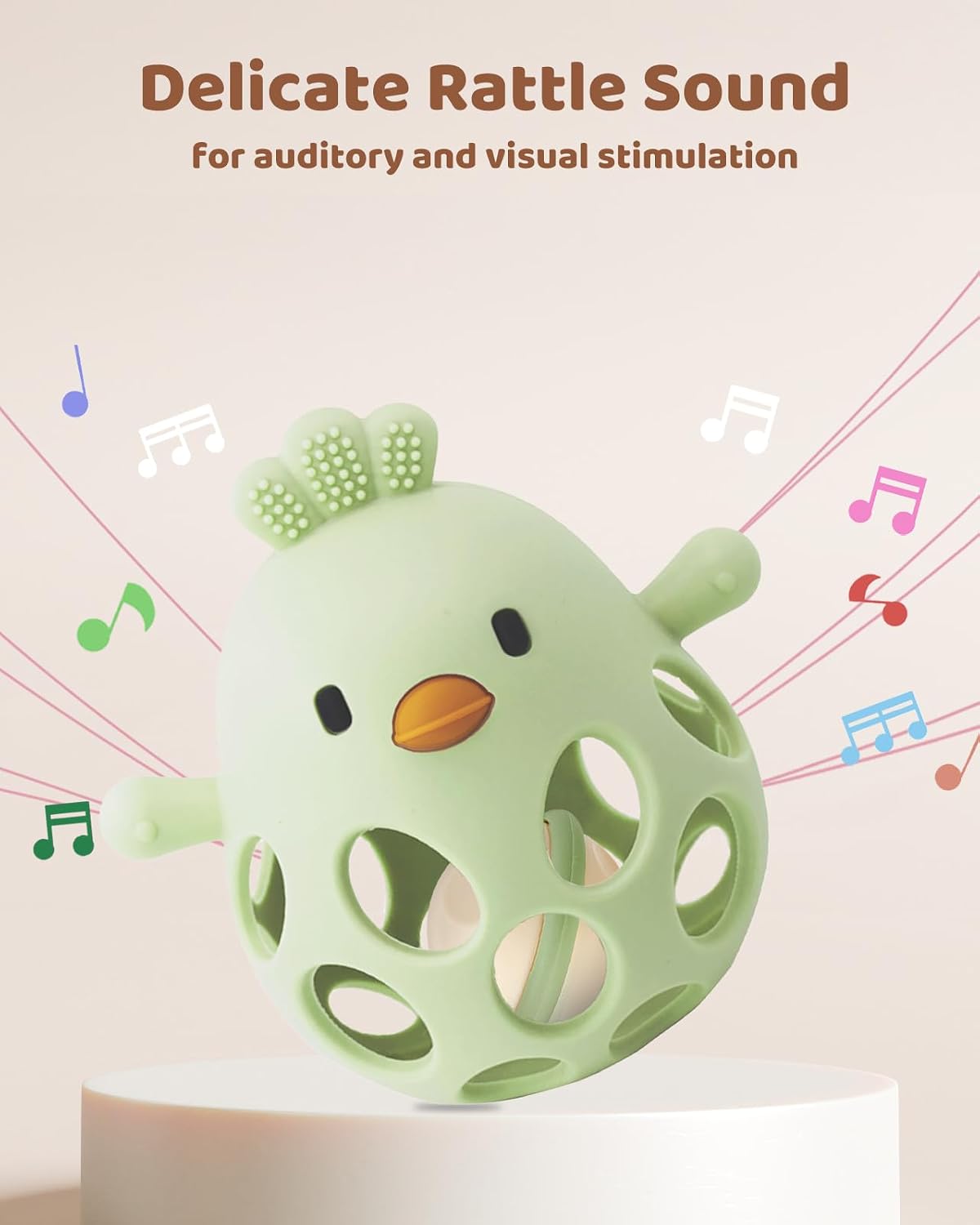 ChooKaChoo 2-in-1 Baby Teething Rattle Toy - Green - image 4