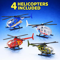 ArtCreativity Diecast Helicopter Toy, Police, Fire Engine, EMS - Emergency Theme - image 2