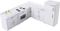 1:12 Scale Dollhouse Kitchen Furniture Set, Fridge, Sink - C