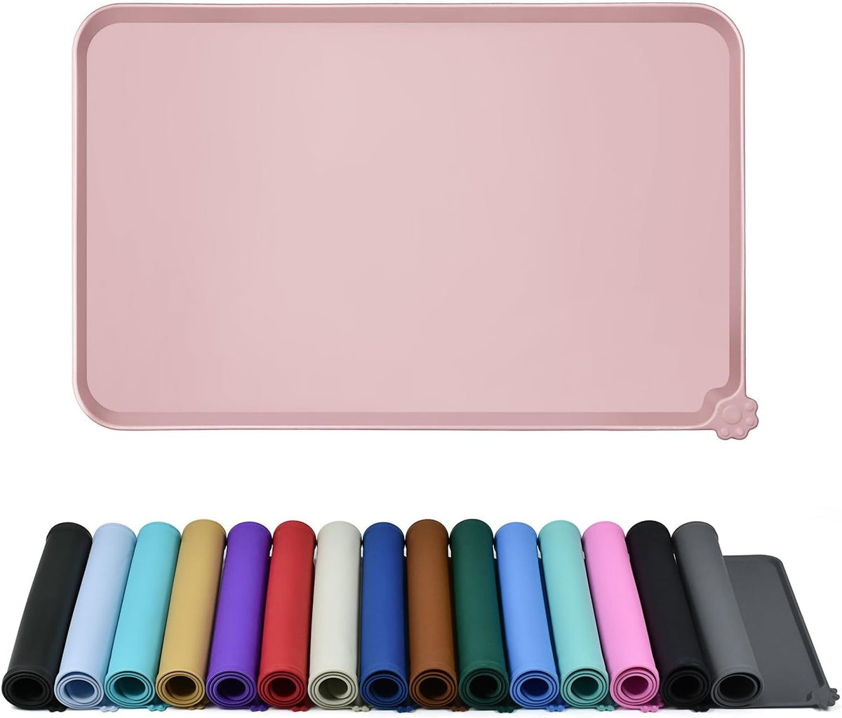 Reopet Silicone Pet Feeding Mat - Misty Rose / 22" x 14"