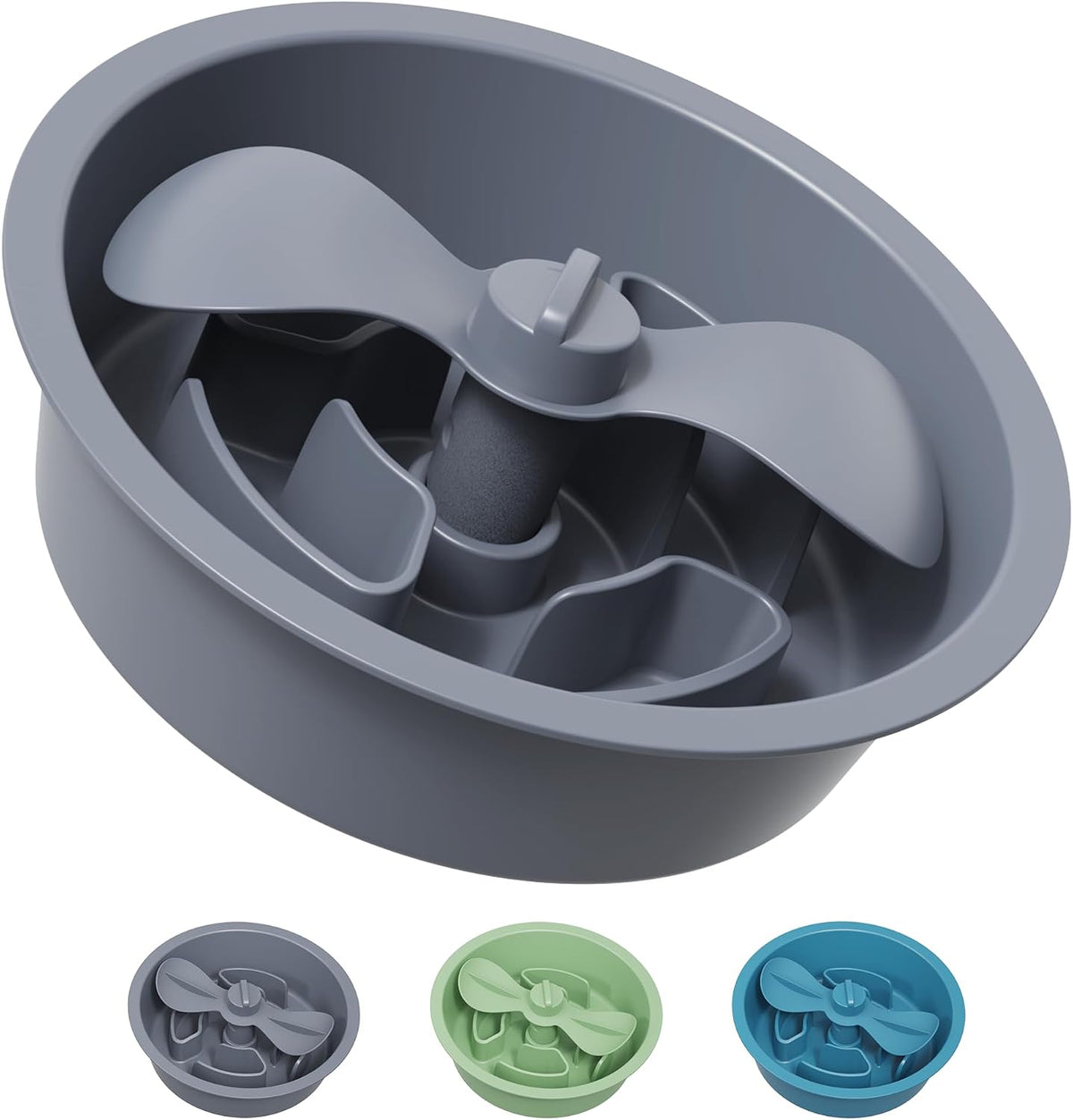 AVERYDAY Slow Feeder Dog Bowls for Large Breed - Petal Feeder Grey / 1.5 Cup - Fit 6.4-6.7'' Feeder Holes