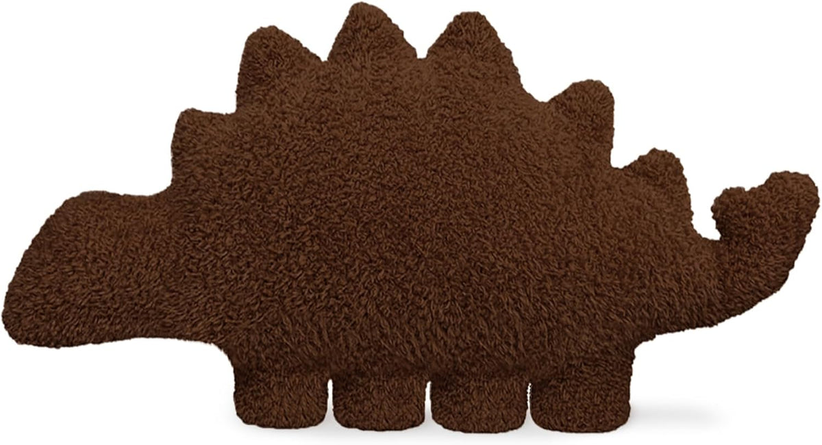 Dino Nugget Pillow Plush, Dinosaur Chicken Plush Nuggets Pillow Funny Birthday Gifts for Boys - Brown Kentrosaurus / Small
