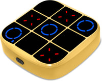 Tic-Tac-Toe Bolt Game, 4-in-1 Handheld Puzzle Games Console, Electronic Tic-Tac-Toe Game - Yellow / M(Classic)