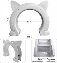 Fhiny Cat Door Interior Door - XL: 8.5" dia / White - image 3