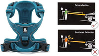 Truelove No Pull Dog Harness with Easy Control Handle and 2 Leash Attachments,Reflective Adjustable Pet Vest