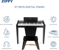 Kids Piano Keyboard, 37 Keys Digital Piano for Kids - Black Basic - image 2