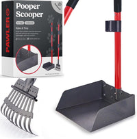 Pooper Scooper for Dogs, Heavy Duty Long Handle Rake - 2 Piece Set - Standard