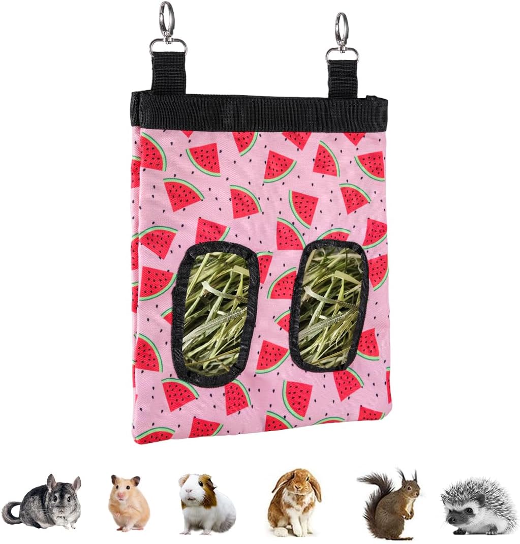 DZWLKJ 2 Pack Hay Feeders, Guinea Pig Rabbit Hay Feeder - Watermelon / S -10"x 8"x 0.4"