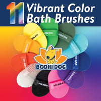 Bodhi Dog Shampoo Brush - Pet Grooming & Bath Supplies for Dogs and Cats - Bath Brush for Long & Short Hair - Premium Scrubber for Shower, Bathing & Massage (One Pack, Aqua)
