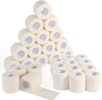 36 Rolls Elastic Self Adhesive Bandage Wrap 2 Inch, Breathable Non Woven Cohesive Bandage, Vet Wrap for Dogs, Ankle Sprains Swelling Medical First Aid Tape, Sports Athletic Tape White
