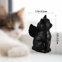 Cat Angel Memorial Figurine, Gray - Natural-love My Cat (Black) - image 3