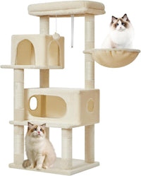 Taoqimiao Cat Tree, Suitable for Kittens - Beige / 49.2 Inches