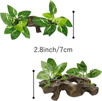 Fish Tank Decorations Aquarium Decor Ornaments Betta Silk Leaf pad - Type-h - image 2