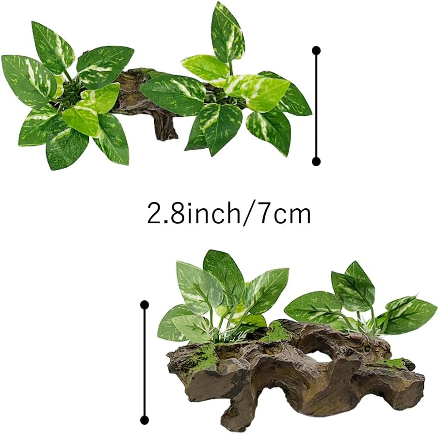 Fish Tank Decorations Aquarium Decor Ornaments Betta Silk Leaf pad - Type-h - image 2