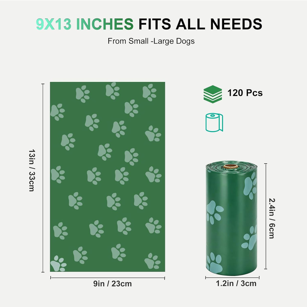 120Pcs Thick Dog Poop Bags Rolls - 1 Count (Pack of 120) - image 2