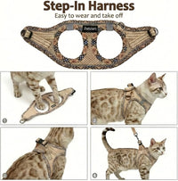 Escape Proof Cat Harness and Leash, Adjustable Vest - Beige / S - image 3