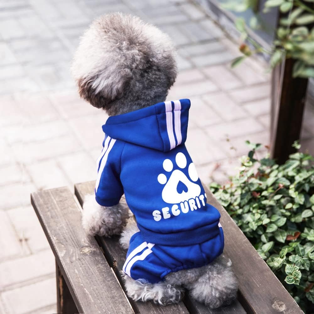 Dog Hoodie Security Clothes 4 Legs Jumpsuit Sweatshirt Hoodies Soft - Blue / XX-Large - image 2