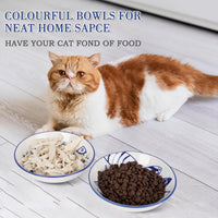 2pcs Wide Shallow Cat Bowls - Fish - image 4