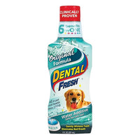 Dental Fresh Water Additive for Dogs, Original Formula, 8oz – Cat & Dog Breath Freshener and Teeth Cleaning for Dental Care for Pets – Add to Water