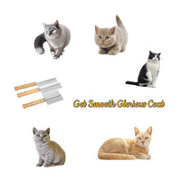 Professional Metal Dog Grooming Comb | 3 PCS Wooden Handled Pet Comb for Dogs and Cats | Removes Tangles, Dematting, Detangling | Great for Matted Hair
