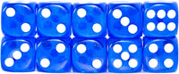SmartDealsPro 10-Pack D6 Six Sided 16mm Transparent Dice Die for DND - Blue Translucent - image 4