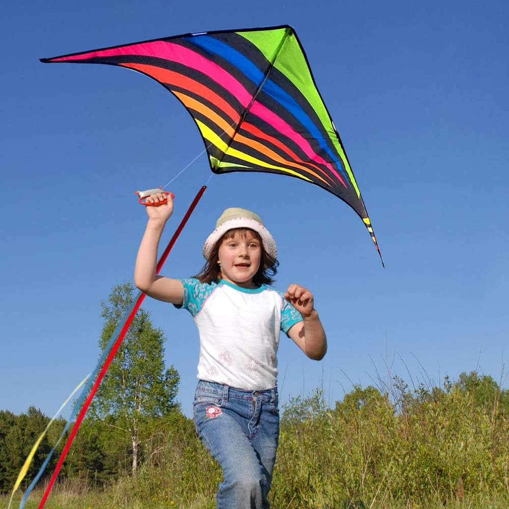 Delta Kite for Kids Ages 4-12 - 1 / Rainbow - image 3