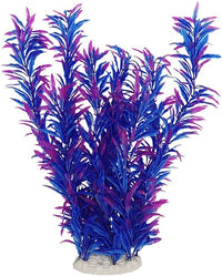 DSkoiph 2 pcs Aquarium Decor Plastic Plants Extra Large 21 Inches Artificial Fish Tank Plants Tall Fish Tank Decorations Artificial Green Water Plants (Purple)